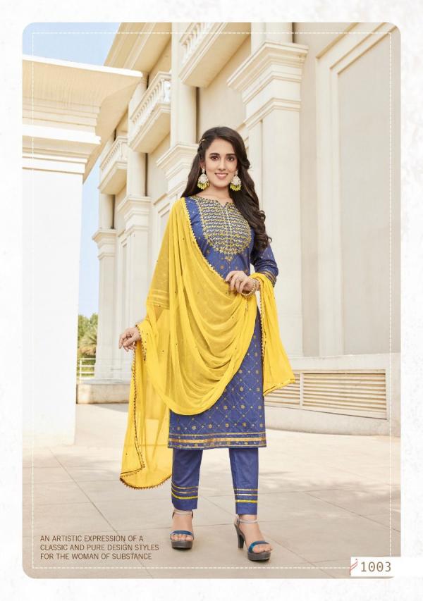 Kajal Maan Vol 1 Chanderi Print Designer Readymade Suit